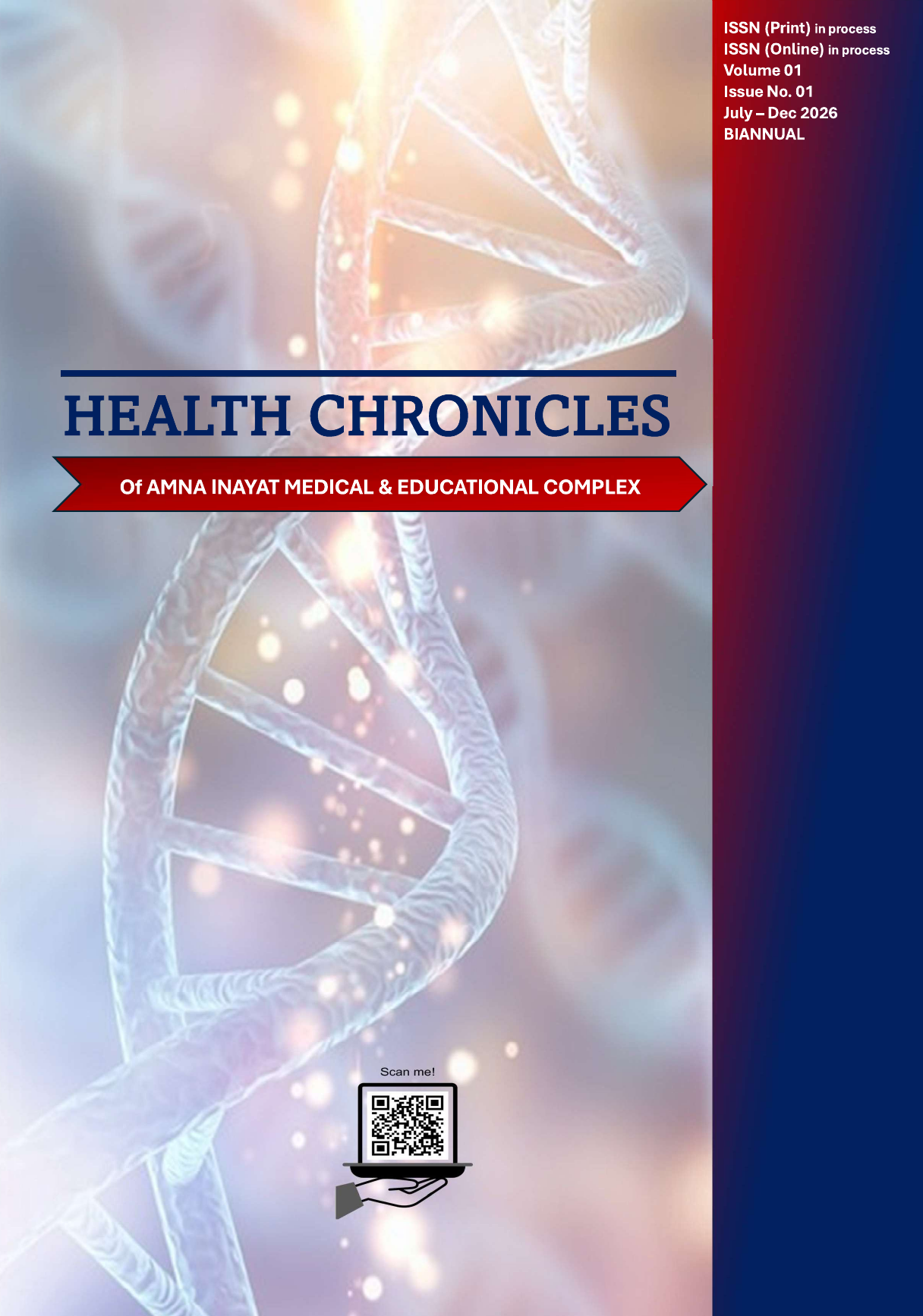 Cover of Health Chronicles of Amna Inayat Medical & Educational Complex, Vol. 1 No. 1, July–December 2026